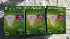 GE Led Horticultural Grow Light, Br30, BULBS 9 Watt - 3 Pack Seeds And Greens