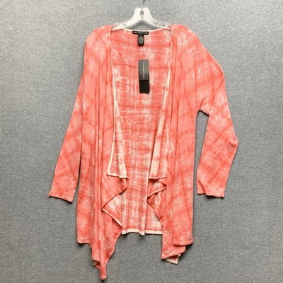 Two Twenty Five Cashmere Blend Waterfall Cardigan Size XL Petal Pink Shibori