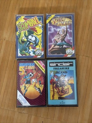 4x ZX Spectrum Tape Treasure Island Shard of Inovar Scumball European 5-A-Side
