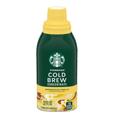 Starbucks Madagascar Vanilla, Cold Brew Coffee Concentrate, Iced Coffee, 32 fl o