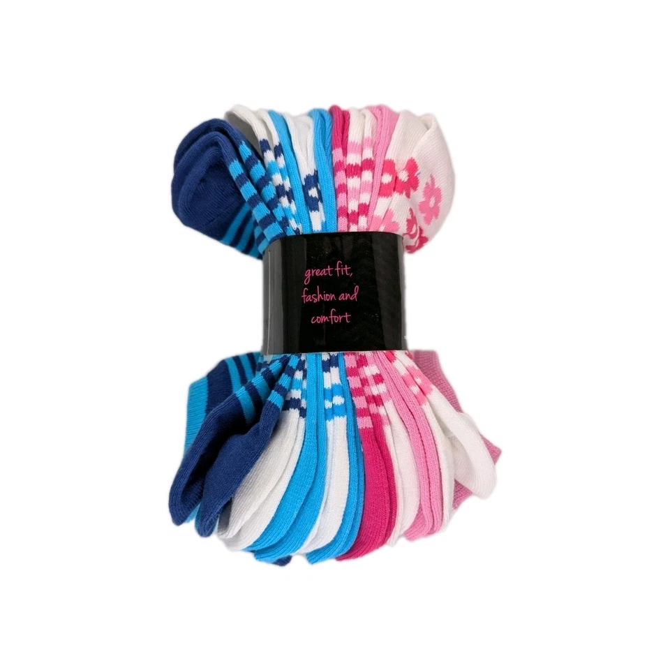 Nuevo paquete de 9 pares de calcetines multicolores para mujer K. Bell No Show - talla 9-11 Lt Foto 3 de 4