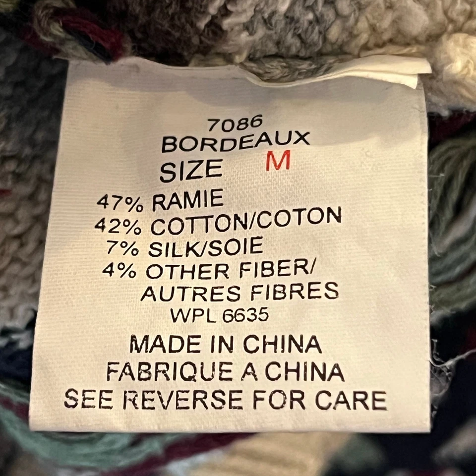 Suéter Woolrich Vintage Mujer Mediano Oveja Granja Animal Estampado Ramio Algodón Seda Foto 4 de 4