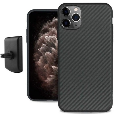 NEW Evutec Karbon iPhone 11 Pro Max 6.5'' Hard case (Black)-AFIX+ Free Vent Mount