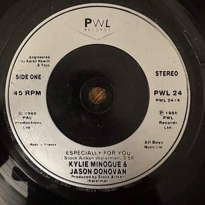 Kylie Minogue & Jason Donovan   Especially For You 7'' Single 1988 PWL Pop 45 VG
