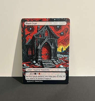 MTG - Blood Crypt - Van Gogh Style - Card For EDH and Playtest