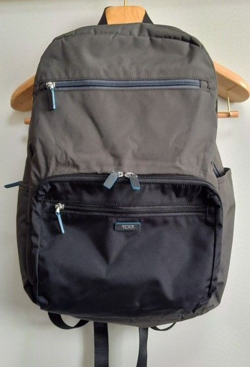 TUMI Packable Backpack Black Gray Lightweight Tra… - image 1