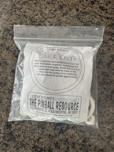 Black Knight Pinball Machine Full Rubber Ring Replacement Set