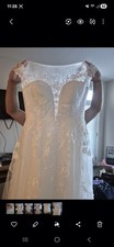 White Wedding Dress, Size 16 Zipper Back