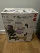 Ingenuity 3Dquickclose CS+ Compact Fold Stroller Gray & Black With Brown Handle