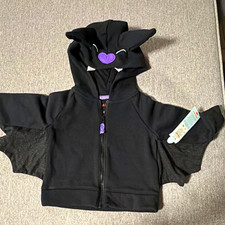 Carter's Unisex Baby Halloween Bat Hooded Zip Hoodie Outfit Set 12-18M NWT