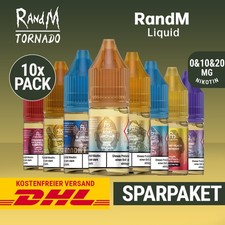 10 x RandM Liquid - 0 & 10 & 20mg Nikotin - Alle Sorten | E-Zigarette E-Shisha