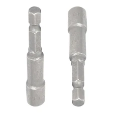 5PCS 1/4" Shank 7mm Hex Socket Nut Setter Driver Bit Adapter Gray Non-magnetic