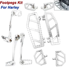 Riot Footboards Foot Pegs Shifter Pegs Kit For Harley Touring Electra Glide Dyna