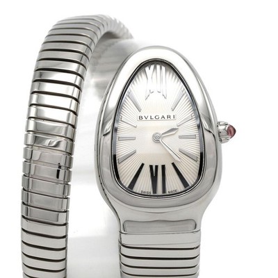 Authentic Bvlgari Serpenti Tubogas, Size S, SP35S/SP35C6 Stainless Steel.1T/...