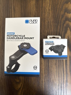 NEW QUAD LOCK Motorcycle/Moto Handlebar Mount + Vibration Dampener FAST SHIPPING