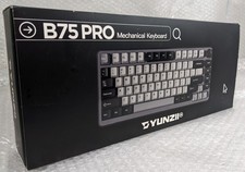 YUNZII B75 PRO Wireless Mechanical RGB Gaming Keyboard with Knob 82 Keys - Grey.