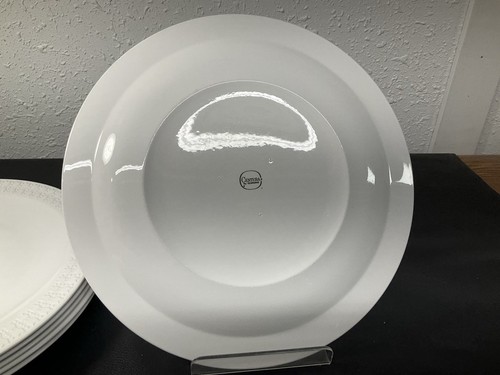 Set of 6 VTG Corning Centura White Dinner Plate Tulip Rim 10.5" USA Made White - Picture 3 of 15