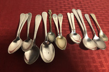SMALL SPOONS 14 3.5"-5" DIFFERENT MAKES AND YEARS GOOD COFFEE OR BABY SPOONS