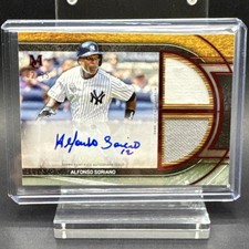 2022 Topps Museum Alfonso Soriano DUAL RELIC AUTO 2/15 Yankees SP #SDRA-AS