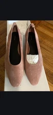  The Row Lady D Flat Ballerina Flamingo Calf Suede Dusty Pink - EU 40.5 /US 10.5