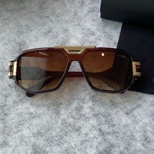 Cazal Tinted Sunglasses Legend 607/3 Big Rim Brown Lenses Unisex Eyewear case