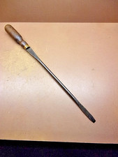 MASSIVE Early Industrial Unbranded Wood Handle Screwdriver 23 1/2" Long 3/8" Tip