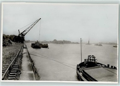 40004562 - 5413 Bendorf Hafen Frachtschiffe Kran