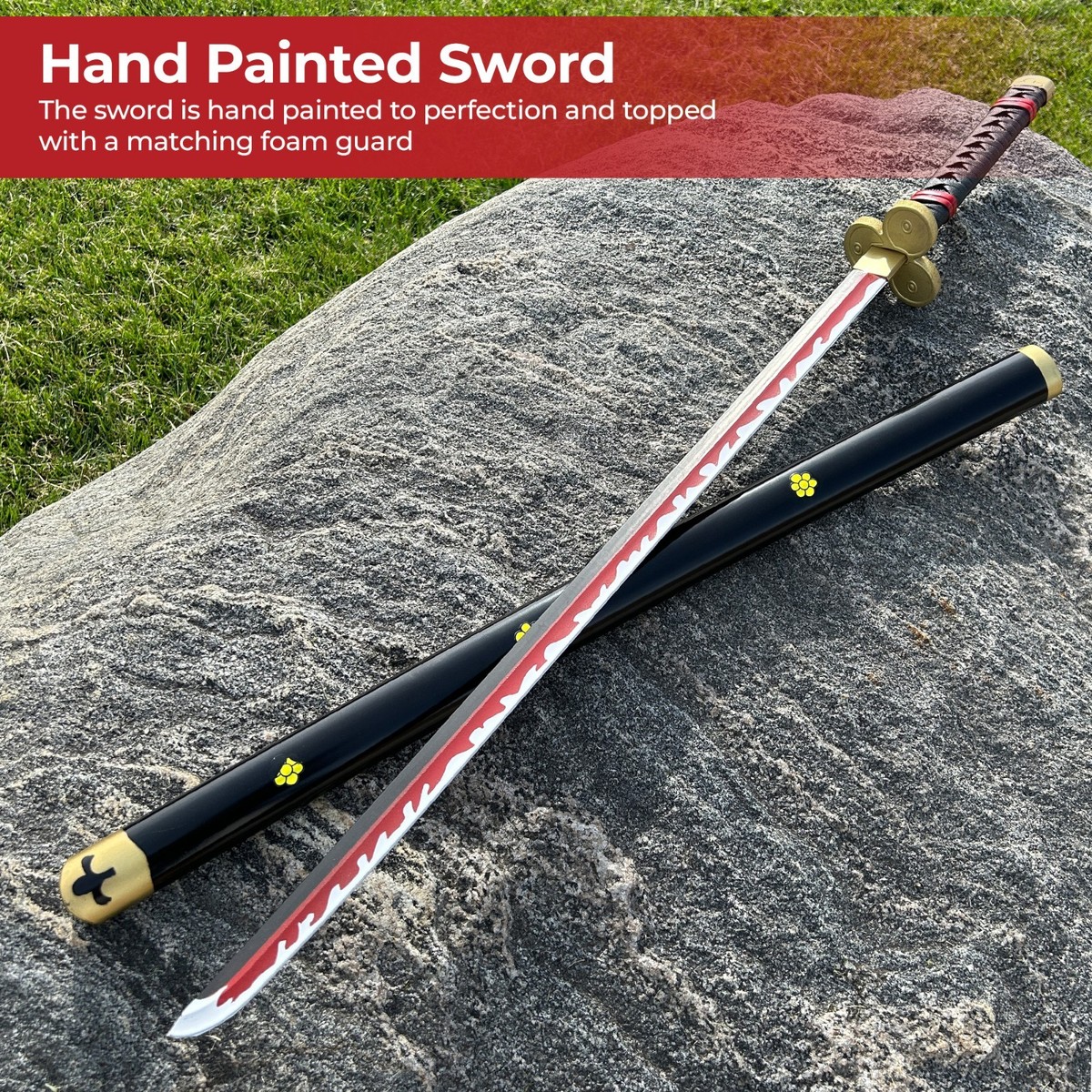 One Piece Zoro Black Enma Katana Foam Sword - Perfect for Cosplay