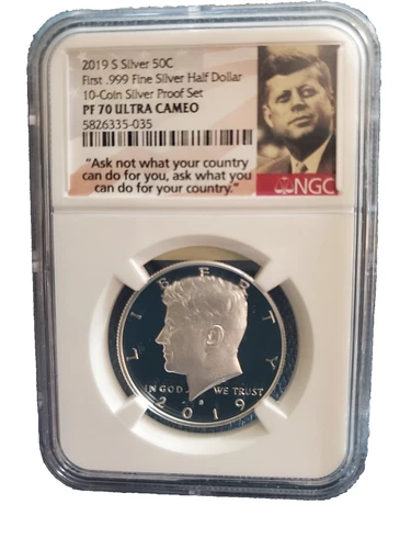 New Listing2019-S Kennedy Half Dollar Silver NGC PF-70 ULTRA CAMEO 1st .999 Fine Silver 50C
