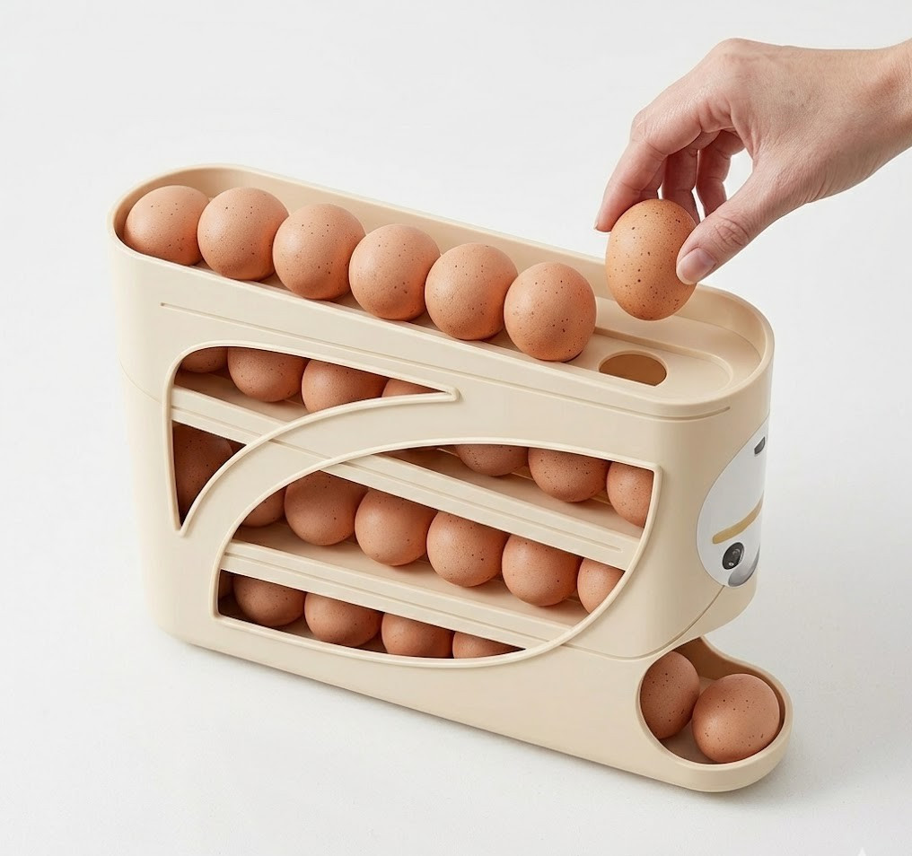 Stackable Egg Storage Box Fridge Organizer Kitchen Egg Holder Container24