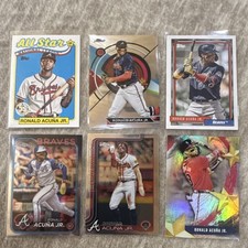 Topps Ronald Acuña Jr. 2023 Braves Chrome Finest Stars MLB Card Lot 6 pre-owned