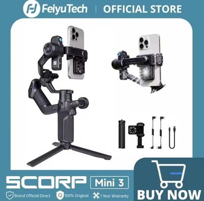 FeiyuTech SCORP Mini 3 Gimbal Stabilisator für Smartphone integriertes Al Tracking