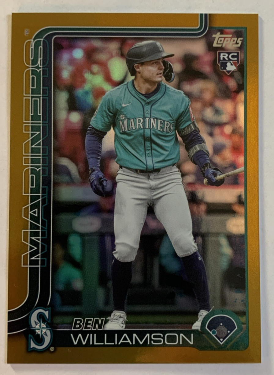 2025 Topps Update Gold 14/50 Foil Rookie Ben Williamson Seattle Mariners US-130