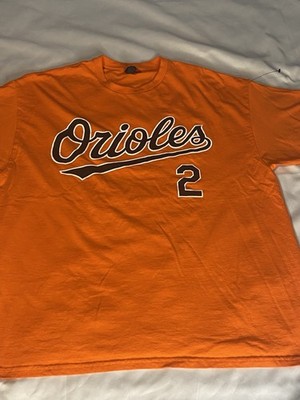 Baltimore Orioles T-Shirt Orange #2 Henderson  Size XL MLB Baseball Cotton