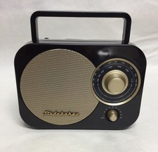 Studebaker SB2000 Retro Portable AM/FM Radio - Speaker -Aux Input Black 