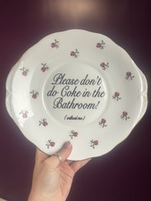 Large Decorative Plate Floral Flowers Bathroom Home Decor Wall Art, Gift Idea