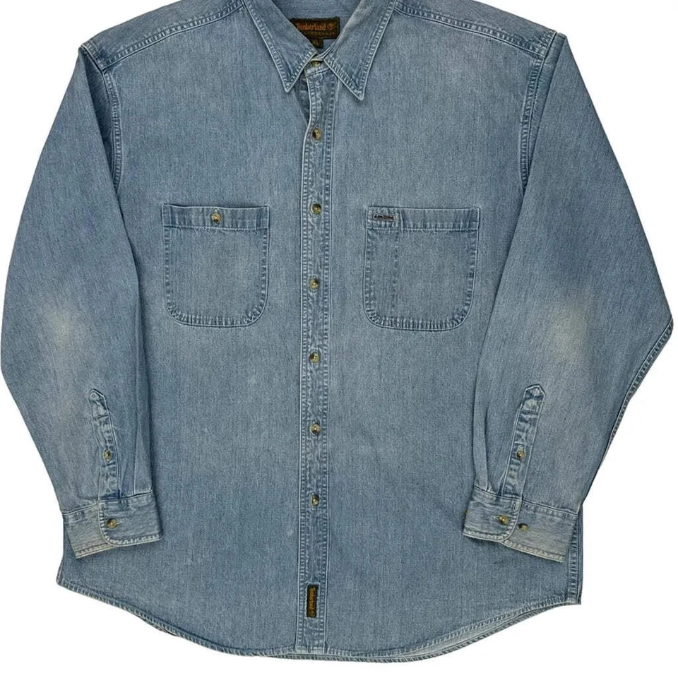 Camisa vaquera Weathergear Timberland - XL algodón lavado claro Foto 4 de 4