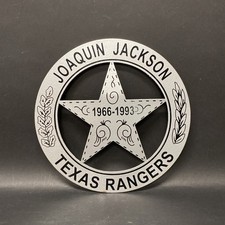 Texas Rangers Replica Badge Star Sheriff Wall Hanging 1966-1993 Jackson T8