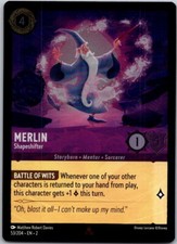Disney Lorcana Cold Foil Merlin Shapeshifter Rise of the Floodborn Free Shipping