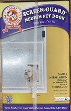 IDEAL PET DOORS Screen Guard Pet Door, Medium, 7"" x 11.25"" Flap Size", white