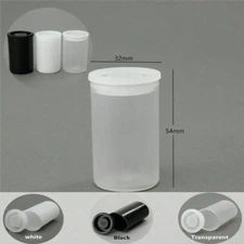 10pcs Plastic Empty Black/White Bottle 35mm Film Cans Canisters Containers