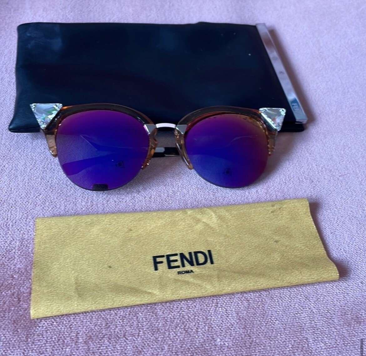 FENDI Indira Sunglasses - Cat Eye - Pink Purple FENDI Indira Sunglasses - Cat Eye - Pink Purple | eBay main image 4