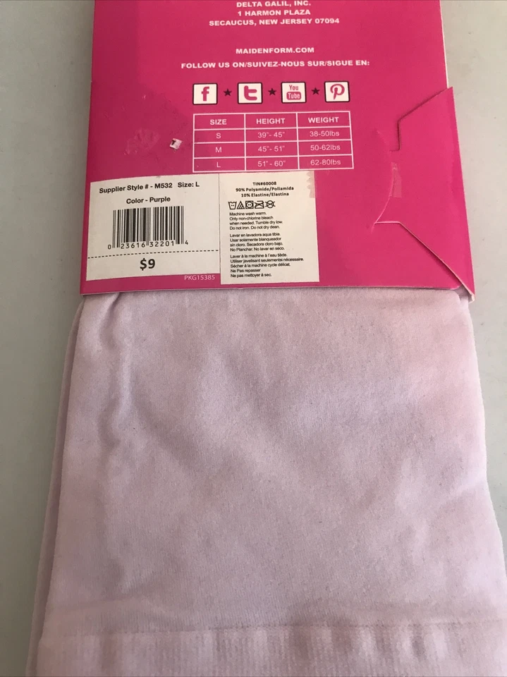 Medias de microfibra Maidenform Girl púrpura con puntos grandes Ret$9 (5hmbx-131-11) Foto 2 de 4