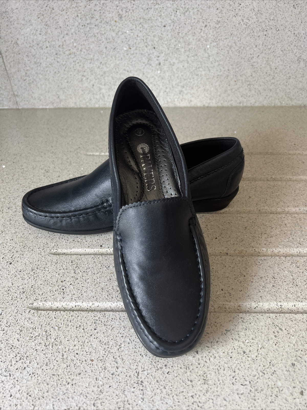 PAVERS NAVY LEATHER SLIP ON SHOES 6 (39) BNWOT eBay