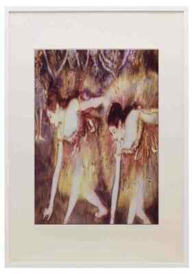 Zwei Tänzer Degas Impressionismus A3 A4 gerahmter Druck Bild