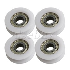4Piece 1.8mm Deep 696ZZ U-type Groove Guide Pulley Ball Bearing Wheel 22x6x7mm