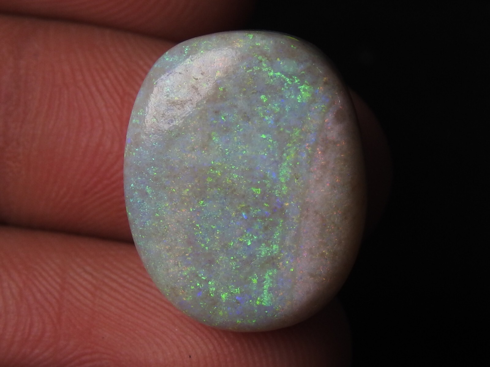 Australian Opal Multi Fire Smooth Oval Shape Cabochon 20X16X8MM Approx