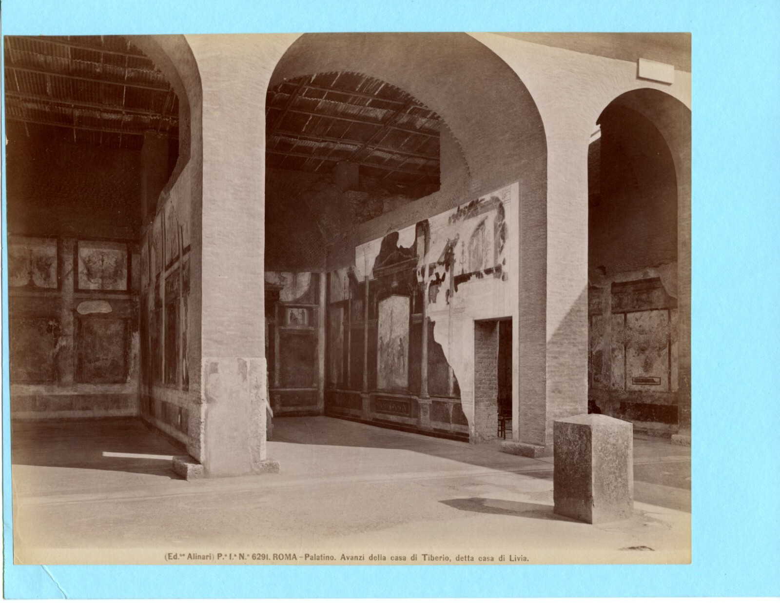 Large Ed Alinari Silver Albumen 6291 Roma Rome Palatino Avanzi Tiberio ...