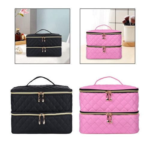 UOZL Nagellack-Organizer – Doppelschichtige Aufbewahrungstasche Mit Verstellbaren Trennwänden, 24x20x24 Cm