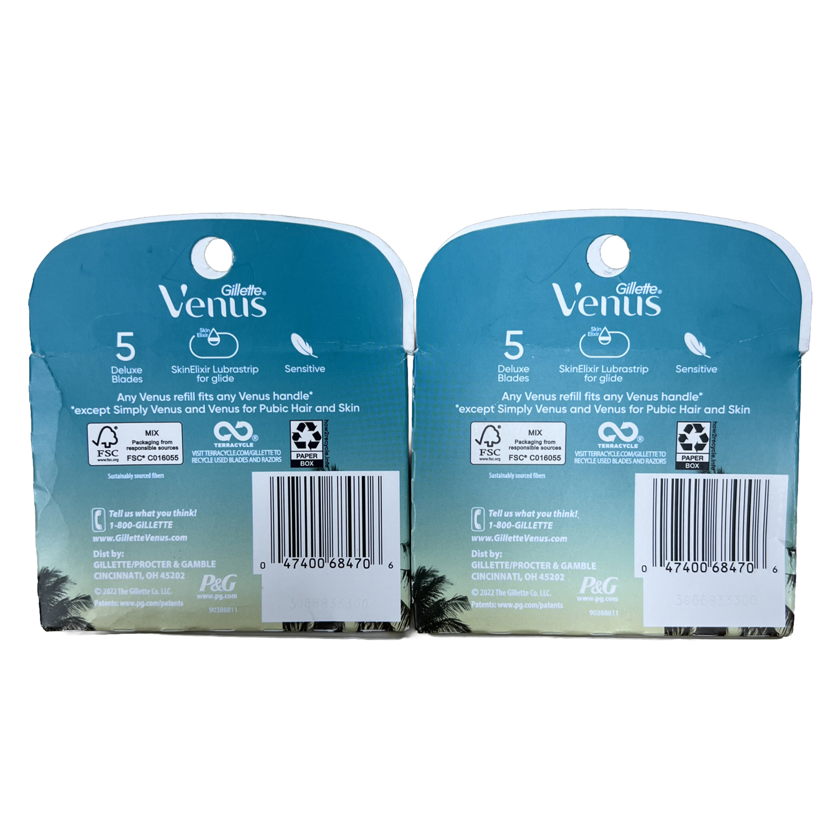 LOT OF 8 Gillette Venus Deluxe Smooth Miami Sunrise Women's Shaver Refill 8 COUN